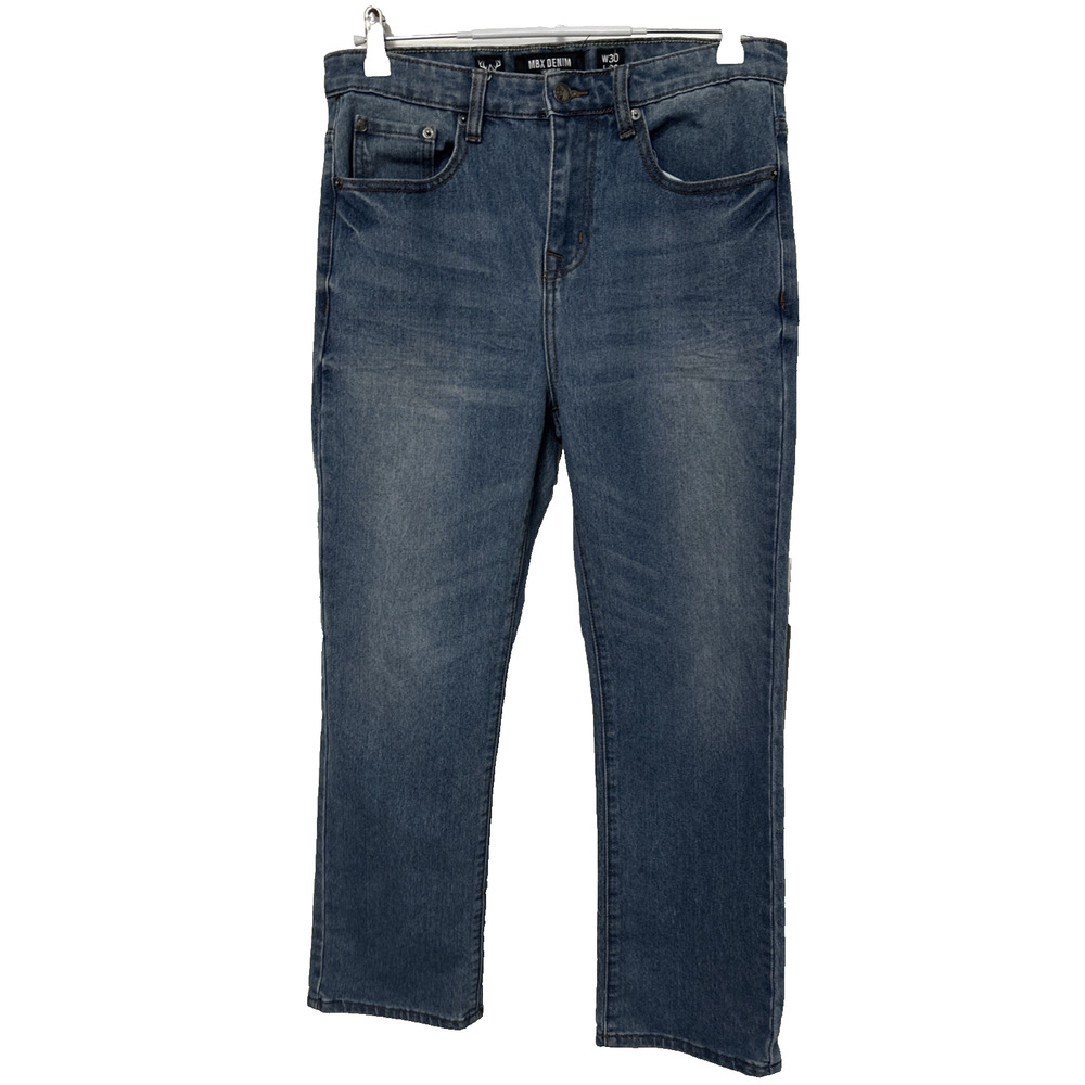 MBX Denim Mens 30X30 Straight Leg Jeans Everyday Workwear Urban Chore Streetwear